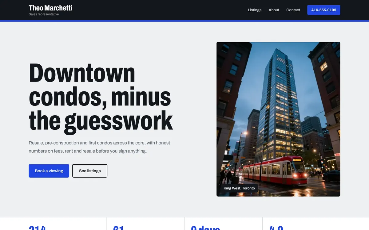 Metro template demo site