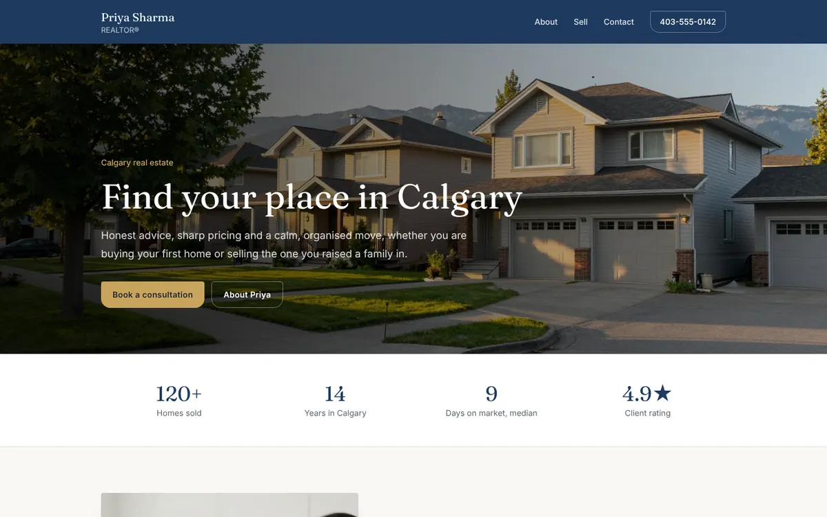 Modern template demo site